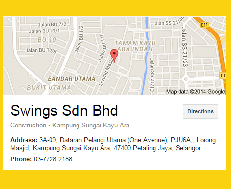 Swings Sdn. Bhd. Location Map
